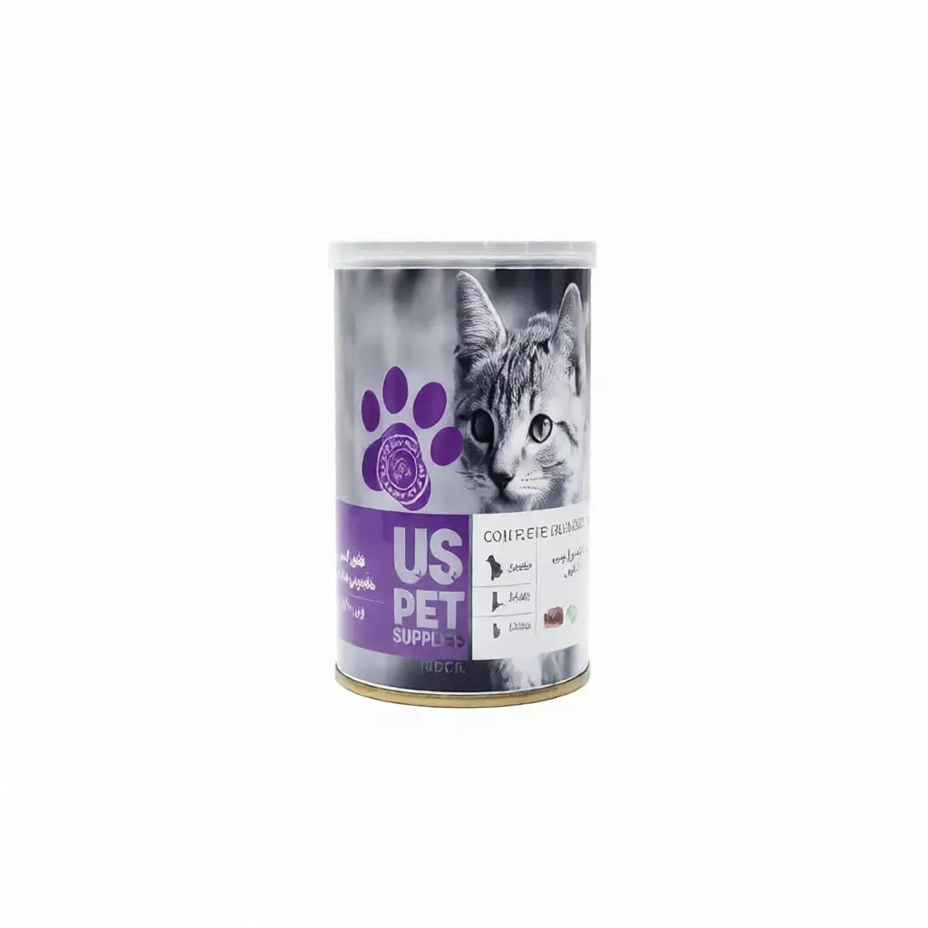 کنسرو بچه گربه | یو اس پت (US PET) | مرغ و سیب | 430 گرم