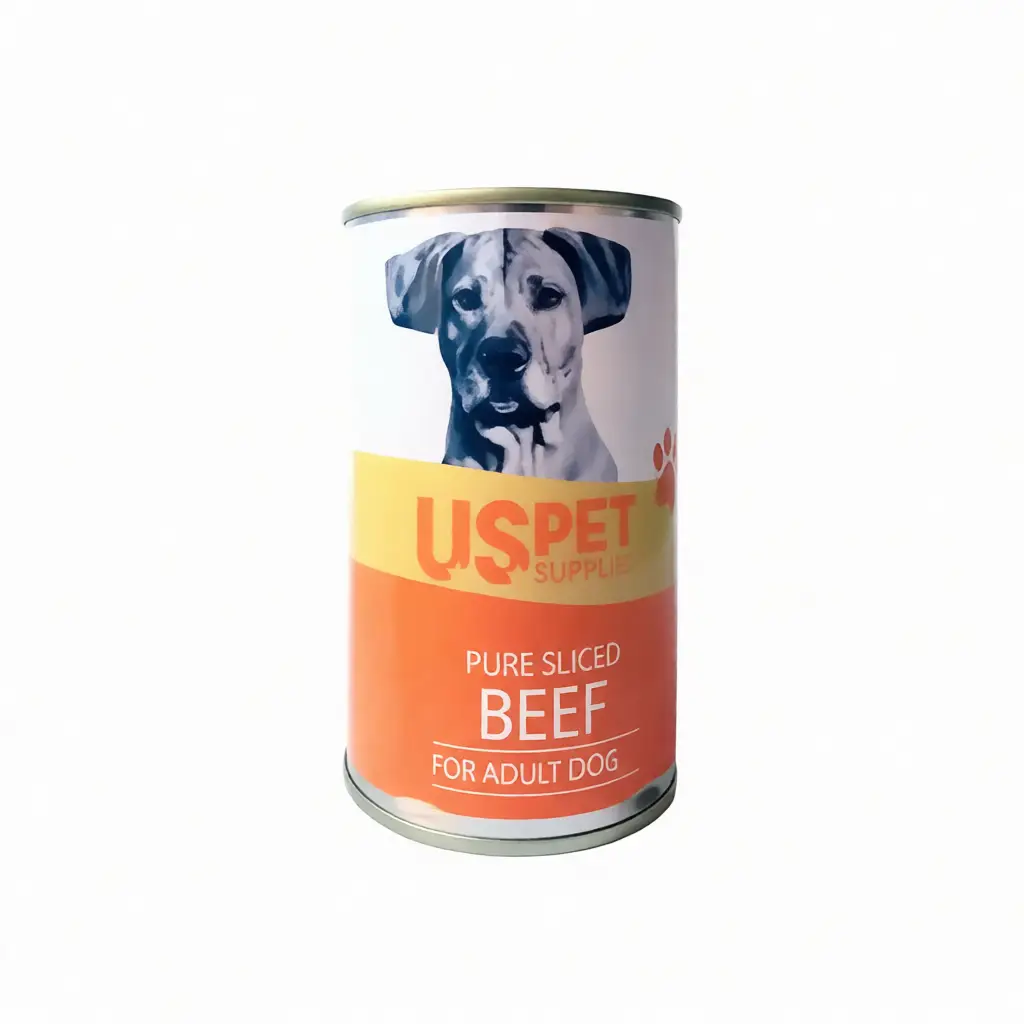 کنسرو طبیعی سگ بالغ ۴۰۰ گرمی گوشت گوساله یو اس پت