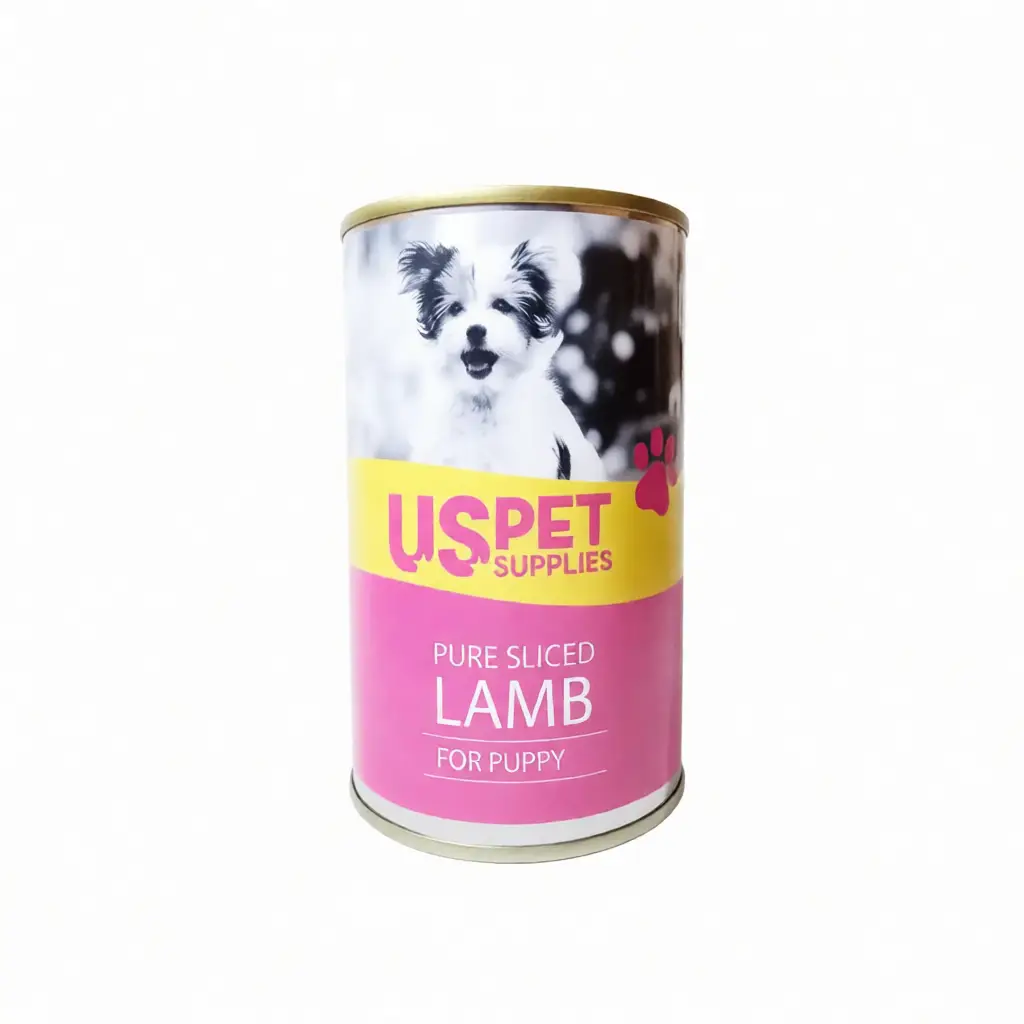 کنسرو طبیعی توله سگ ۴۰۰ گرمی گوشت بره یو اس پت